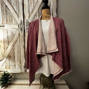 Women's Burgundy and Cream Cardigan NWOT!